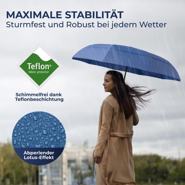 Thumbnail 4 de LOGAN & BARNES Taschenschirm sturmfest Amsterdam 103 cm