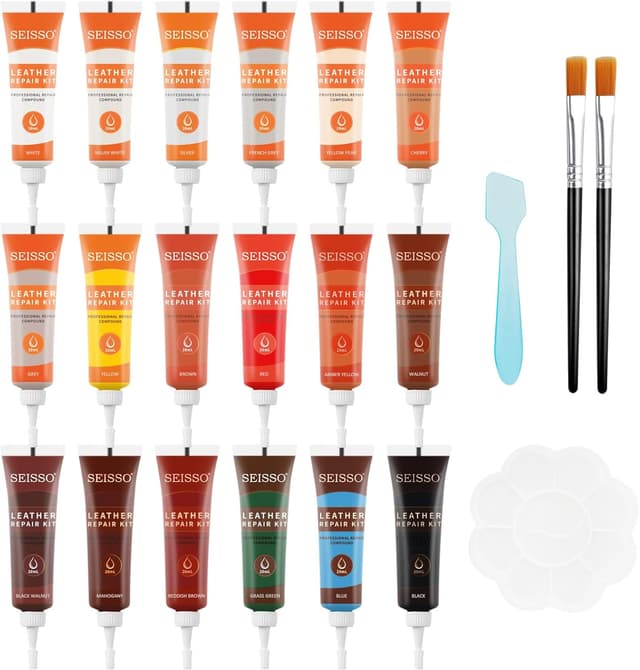 Detalle de Kit réparation cuir SEISSO 18 pièces