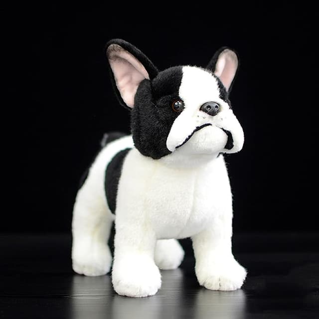 Thumbnail 6 de Tiny Heart French Bulldog dog stuffed animal plush toy, 26cm white