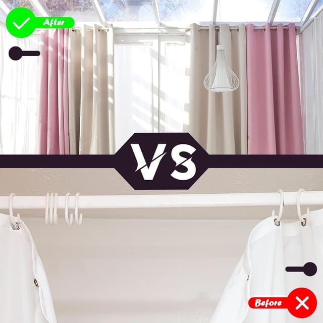 Thumbnail 1 de WCIC Anneaux Rideau 40mm Œillets pour Tringle Café 32 pièces