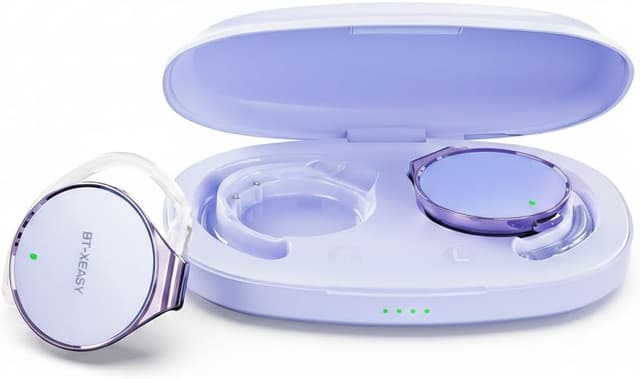 Detalle 2 de BEVCEFCC Open-Ear Wireless Earbuds with Ear Hook (Bluetooth 5.4, up to 52H music, IPX5) – White