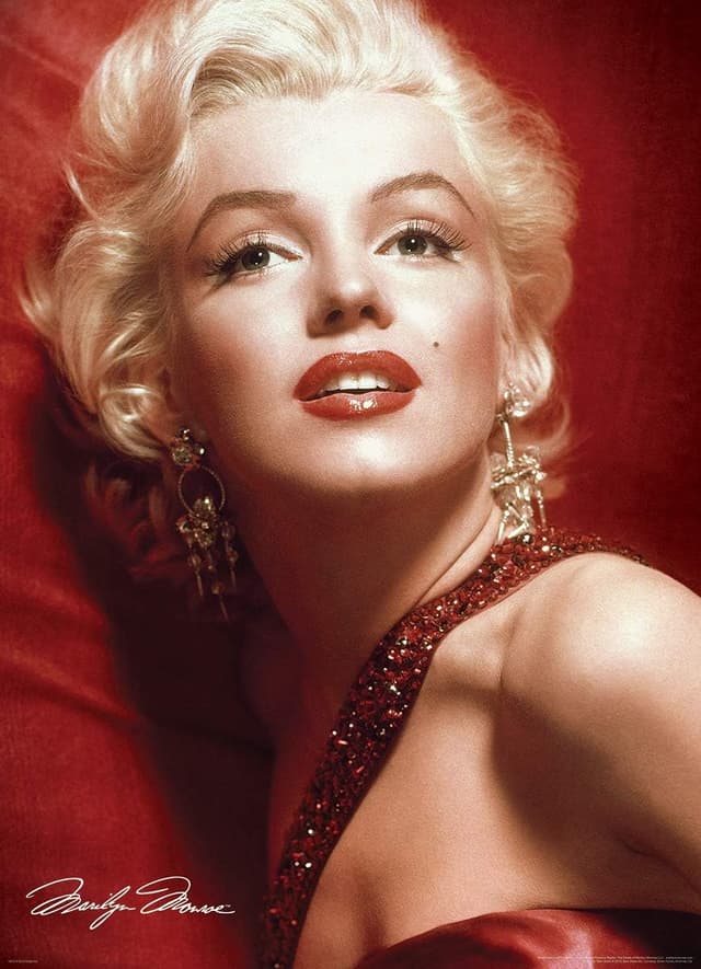 Detalle 2 de Marilyn Monroe Red Portrait 1000-teiliges Puzzle