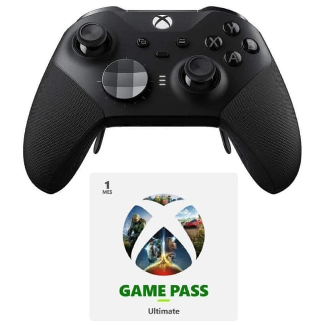 Imagen de Microsoft Pack Elite Serie 2 Mando Wireless Negro + Game Pass Ultimate 1 Mes 📱 en OfertitasTOP