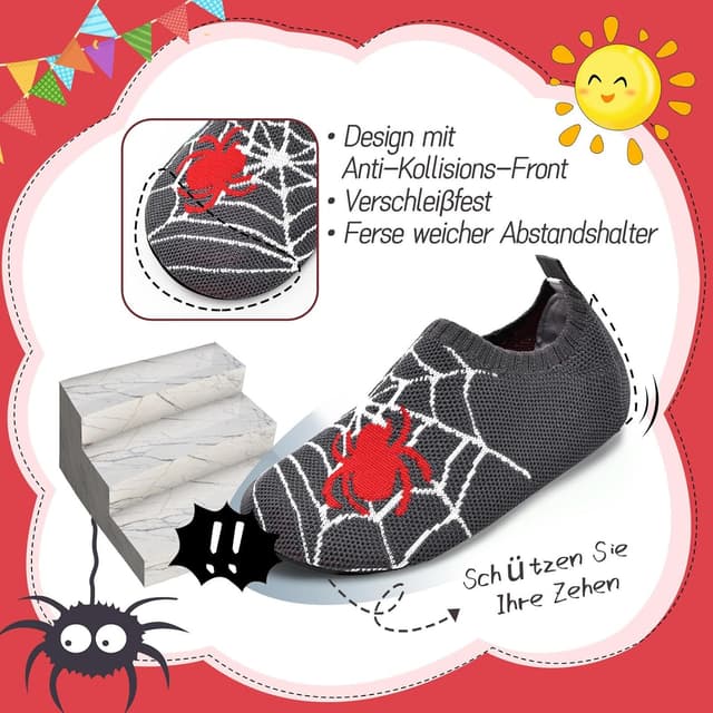 Detalle 2 de Torotto Hausschuhe für Jungen & Mädchen – rutschfeste, leichte Barfußschlappen aus elastischem Fliegengewebe