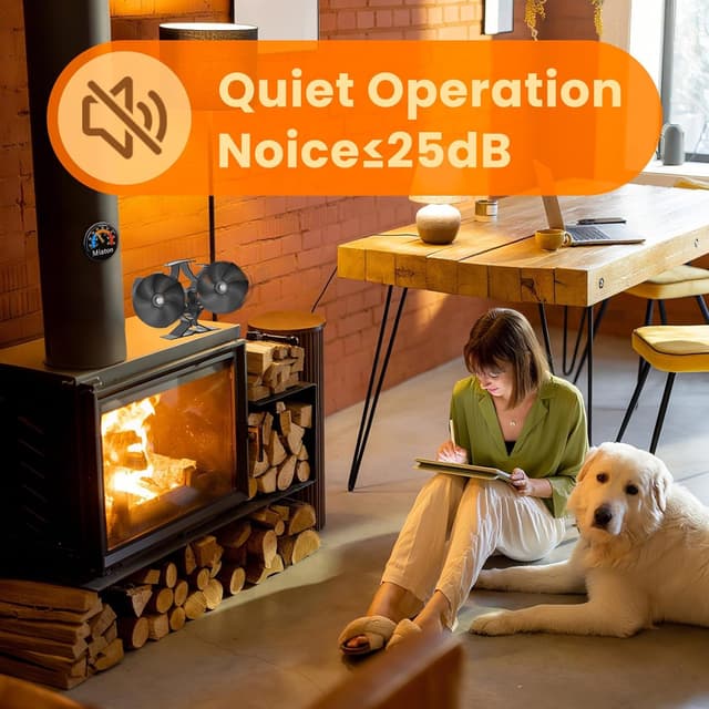 Thumbnail 3 de Miaton 12-Blade Stove Fan 80% efficiency improvement