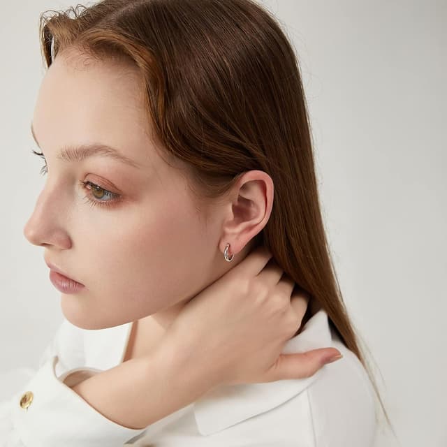 Detalle 2 de ZHOU LIU FU Silber 925 Creolen, 16 mm