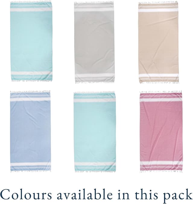 Thumbnail 1 de LANE LINEN Turkish Beach Towels Set 39x71