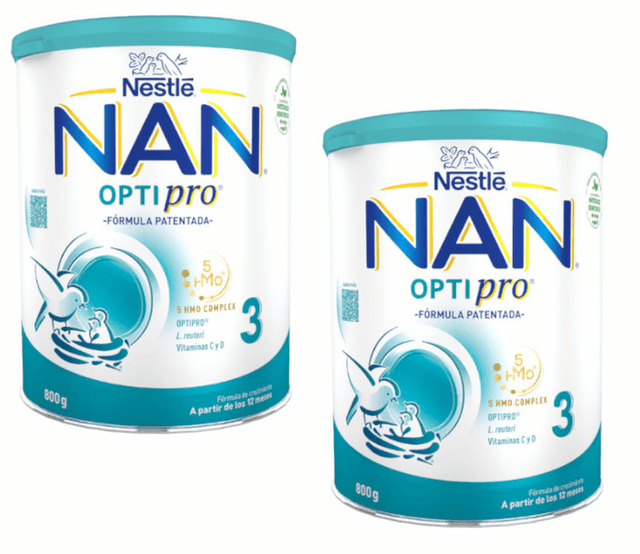 Detalle de Nestlé Nan Optipro 3 Leche de crecimiento 2x800 g