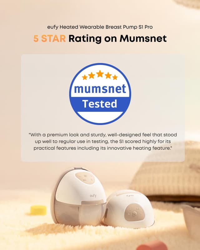 Detalle de eufy Breast Pump S1 Pro wearable 300 mmHg