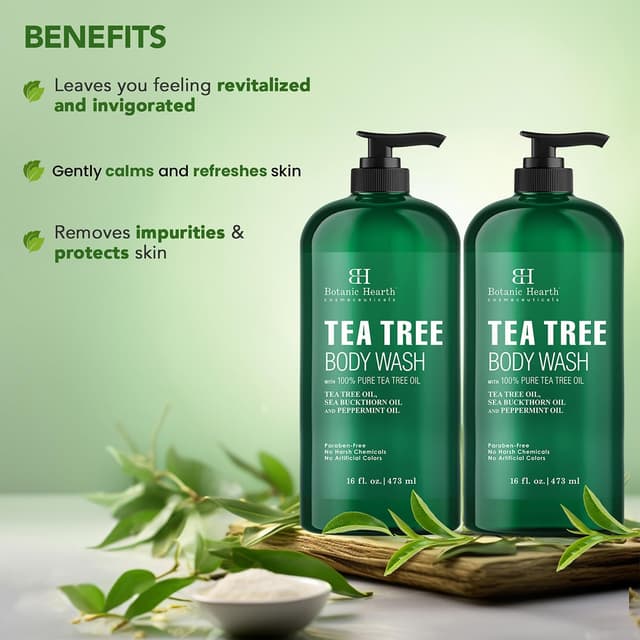 Thumbnail 3 de Botanic Hearth Tea Tree Body Wash 16 oz