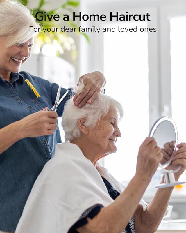 Detalle de ULG Haarschneideschere aus japanischem Edelstahl mit Texturierungszähnen – Profi-Friseurschere für Salon und Zuhause