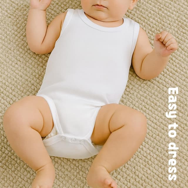 Thumbnail 6 de rise&Raba Baby Bodysuit 3-pack in 100% organic cotton (sleeveless straps) for boys and girls