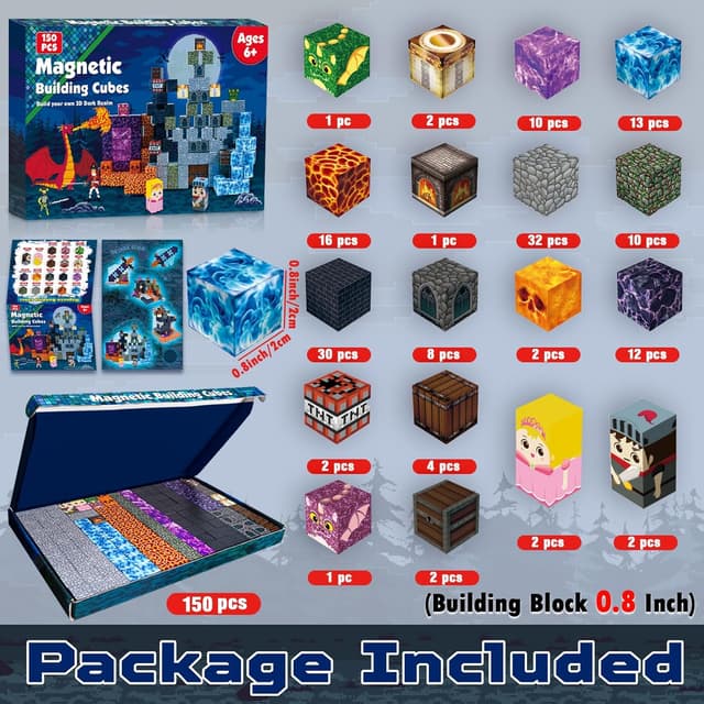 Thumbnail 1 de Goody King 150 PCS Magnetic Building Blocks