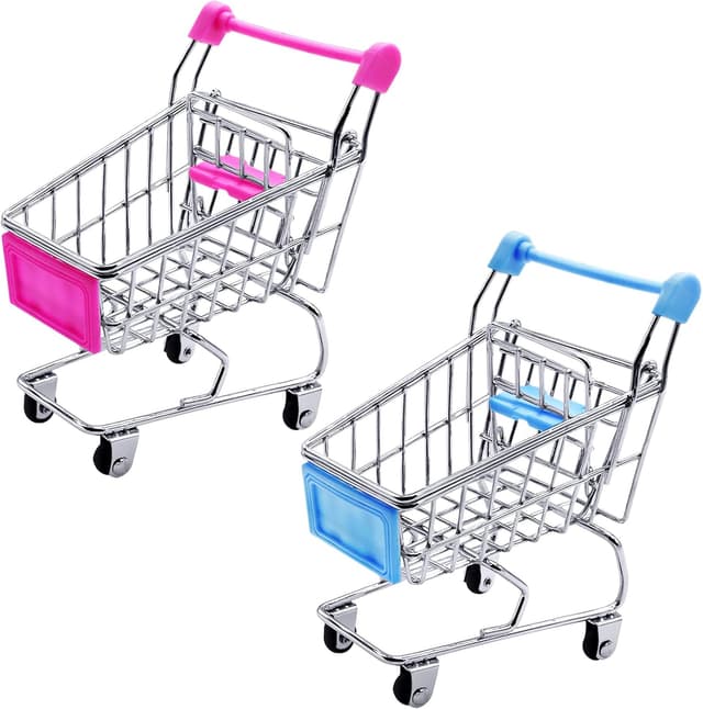 Detalle de Yeelua Mini Shopping Trolley 2-piece desk tidy 🛒