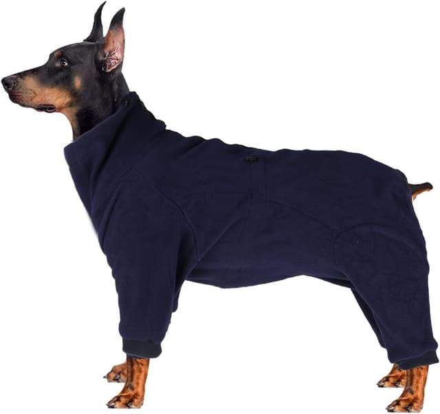 Detalle de babepet Cosy Dog Fleece with Legs (Full-body dog jacket) – Navy, XXL