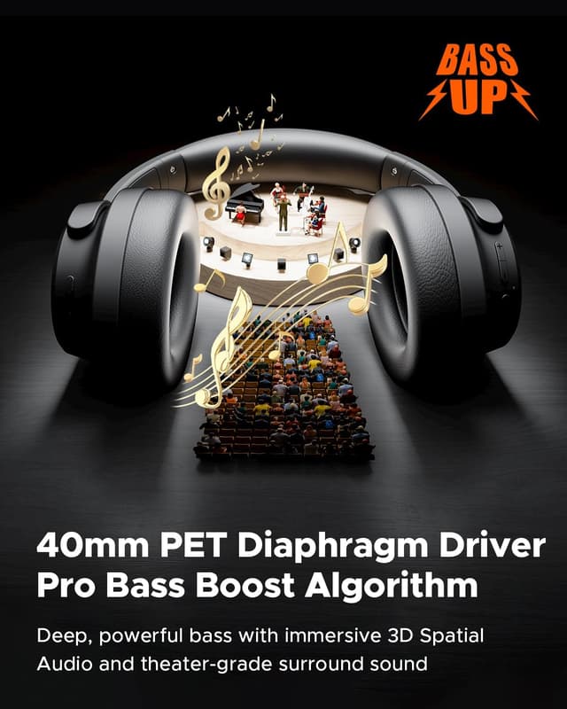 Detalle de Truefree HF10 ANC Wireless Headphones 125h