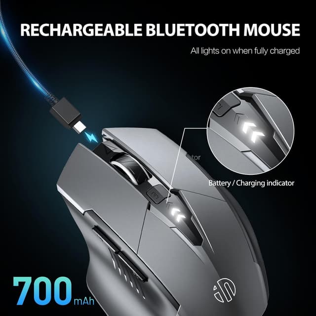 Detalle de inphic Bluetooth Maus 700mAh đź–±