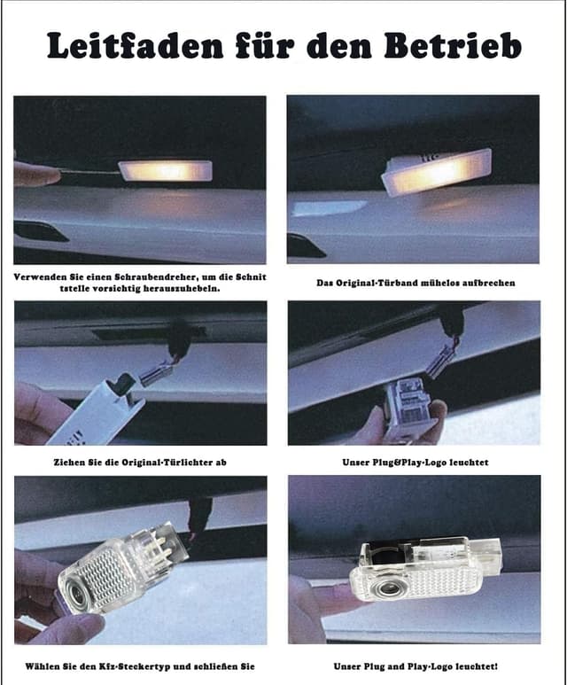 Thumbnail 5 de Krewua Confezione 2 luci proiettore logo porte