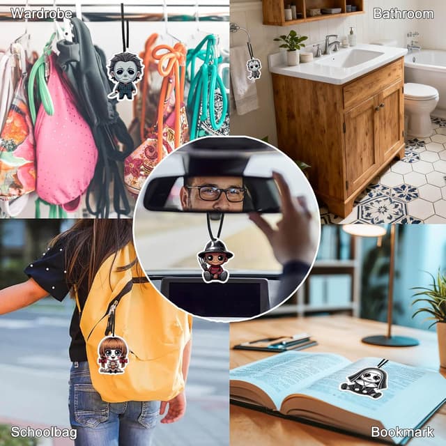 Detalle 2 de Horror car air fresheners 8 pack