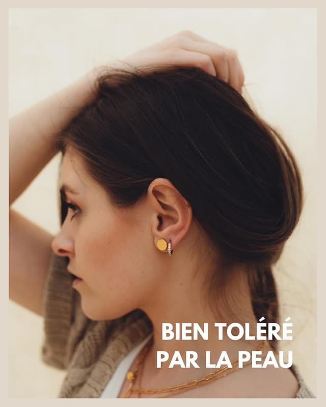 Detalle 2 de Mini créoles en acier inoxydable 13,7 mm