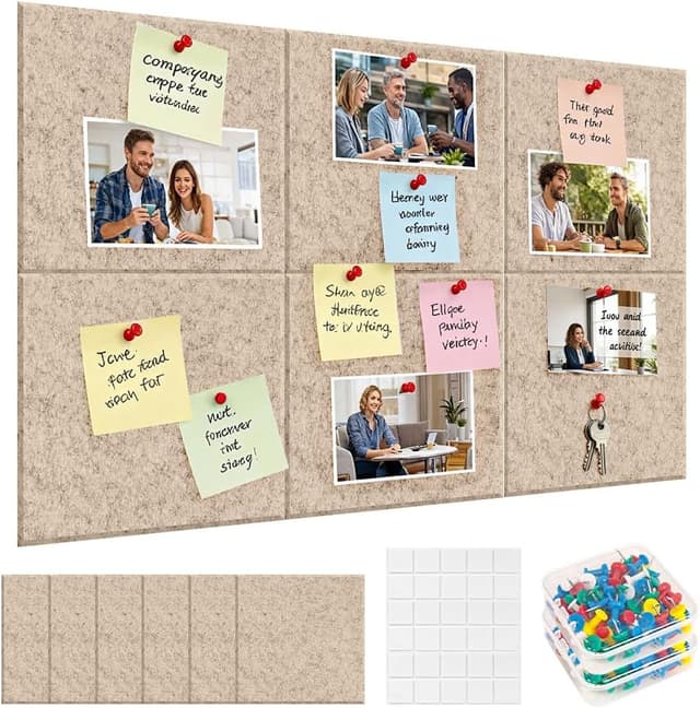 Detalle de DASIAUTOEM Filz Pinnwand 30 x 30 cm