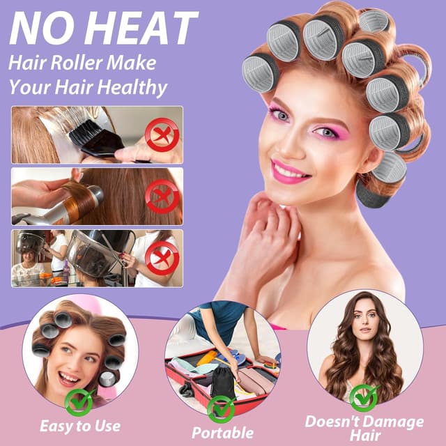 Detalle de Qinzave Lockenwickler 56 Stück mit 5 Größen