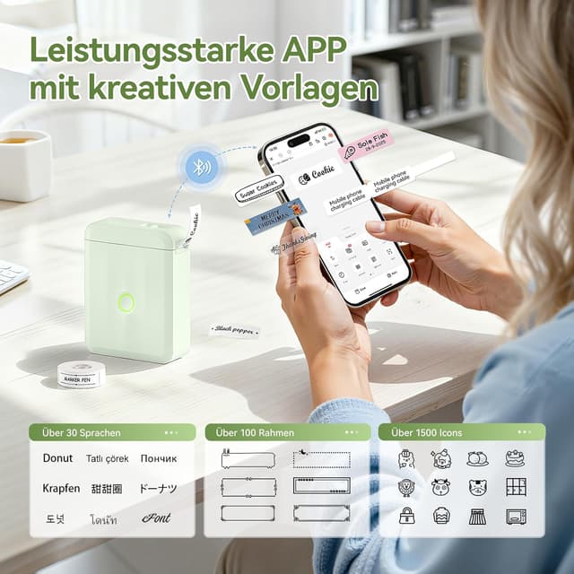 Thumbnail 6 de NIIMBOT D110 Mini Etikettendrucker mit Bluetooth