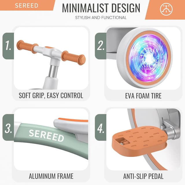 Detalle de SEREED Toddler Tricycle for Ages 2–5