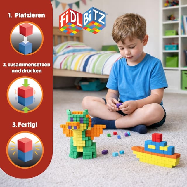 Thumbnail 5 de FIDL BITZ Deluxe Set 640 Selbstklebende Würfel