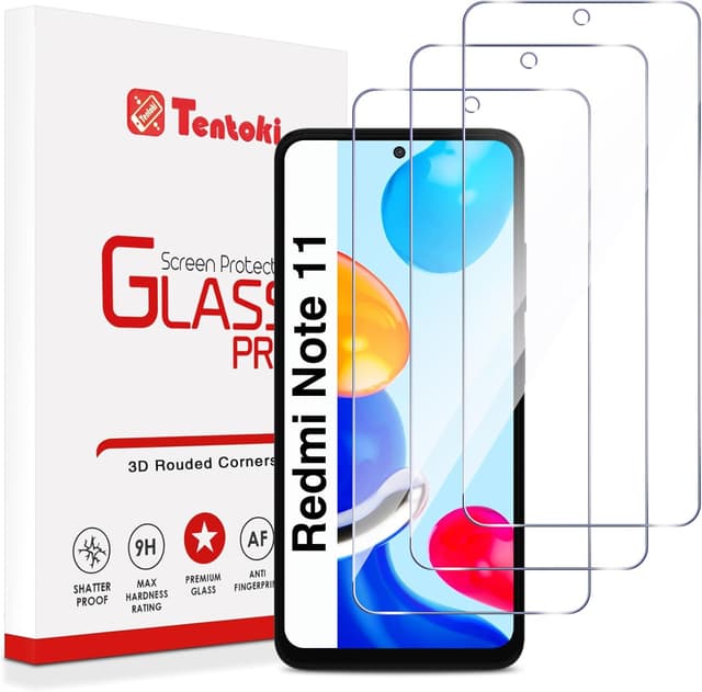 Thumbnail 6 de Tentoki 3er-Set Panzerglas für Samsung Galaxy A13 5G/A13/A12/A04s (9H, ultradünn) – kratzfest & ultraklar