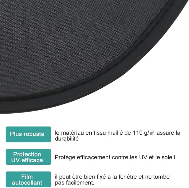 Detalle de ACELIFE Tendine parasole auto bambini UPF50+ 45x35,5 cm