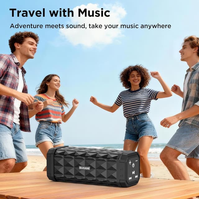 Detalle 2 de BUGANI Bluetooth Speaker 24H playtime 📢