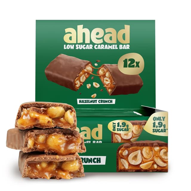 Detalle de ahead Hazelnut Caramel Schokoriegel 12x35g