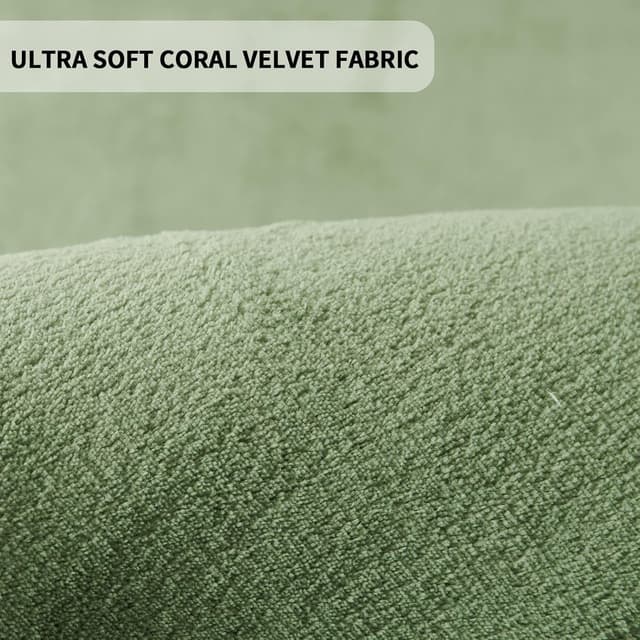 Detalle de BYBYME Verdickung Korallen Samtmatte Kinderteppich (3 cm) – rutschfeste Krabbelmatte 150 × 150 cm in Hellgrün