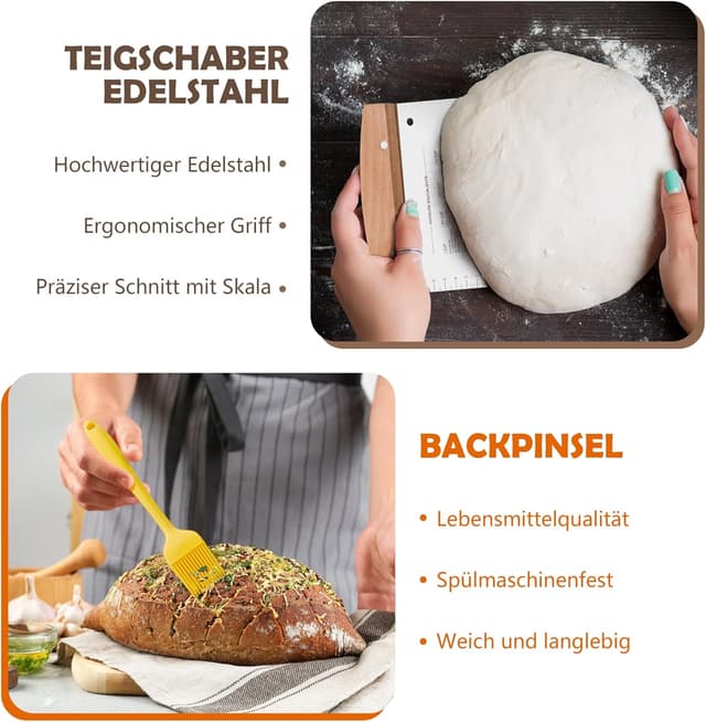 Thumbnail 4 de HaWare Gärkörbchen 23 cm rund Brotset mit Zubehör 🍞