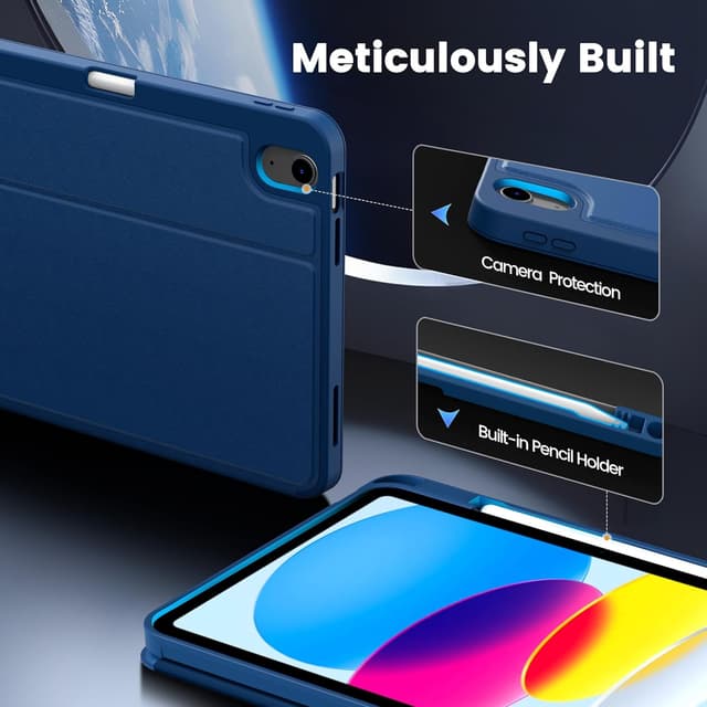 Thumbnail 3 de CACOE Case for iPad A16 11th/10th Gen Dark Blue