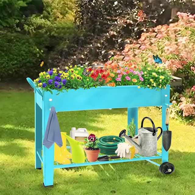 Thumbnail 6 de Huhote Raised Garden Bed 101x28x80 cm