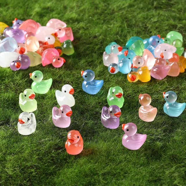 Thumbnail 5 de JWAJWY Mini Ducks 100 Pack Glow Resin Toys