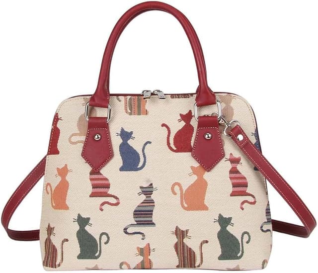 Detalle 2 de Tapestry handbag for women, Golden Lily design