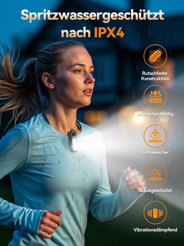 Detalle 2 de TECKNET Taschenalarm für Frauen mit 135 dB & Stroboskoplicht, wiederaufladbare Sirene (IPX4) – schwarz