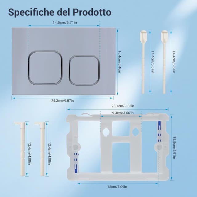 Detalle de Mendorio placca comando WC 243×163 mm