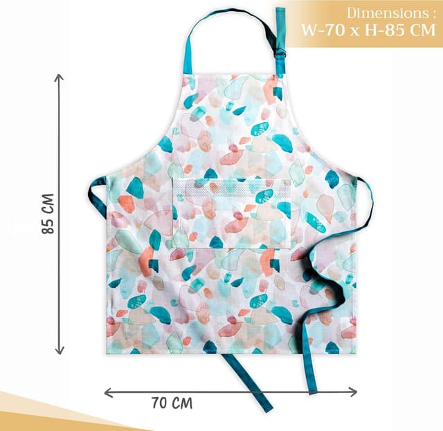 Detalle 2 de Schürze 100% Baumwolle mit verstellbarem Nackenriemen