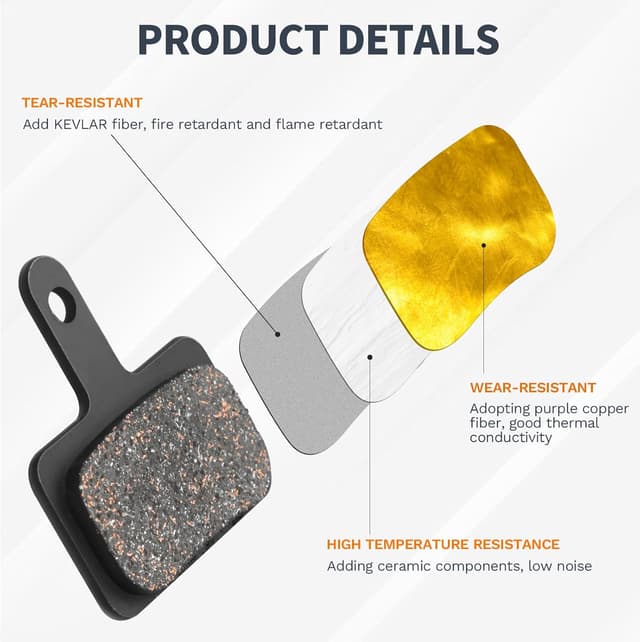 Thumbnail 2 de GlasFlength Pastiglie Freno Bicicletta 4 Paio