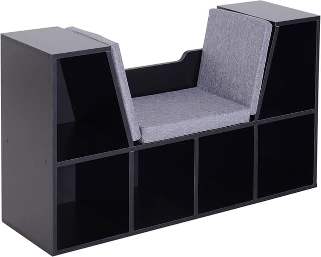 Detalle de HOMCOM Bibliothèque banc 2 en 1 102 cm