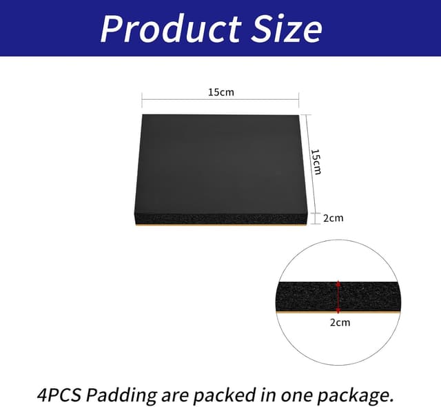 Detalle 2 de Zayejod Neopren Schaumplatten 2 cm, 4 Stück