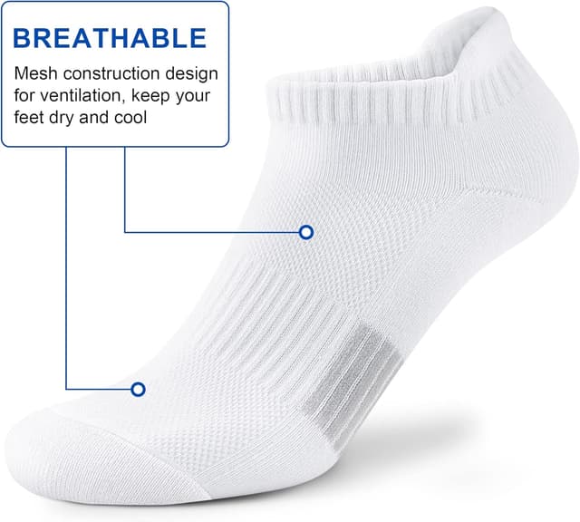 Detalle 2 de Amutost Ankle Socks Womens Athletic Running 3 Pairs