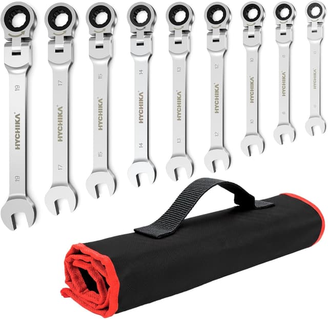 Detalle de HYCHIKA Ratchet Spanner Set 9pc 6-19 mm