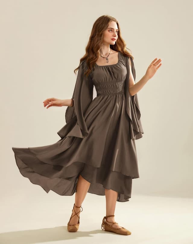 Thumbnail 3 de SCARLET DARKNESS Abito rinascimentale lungo 👗