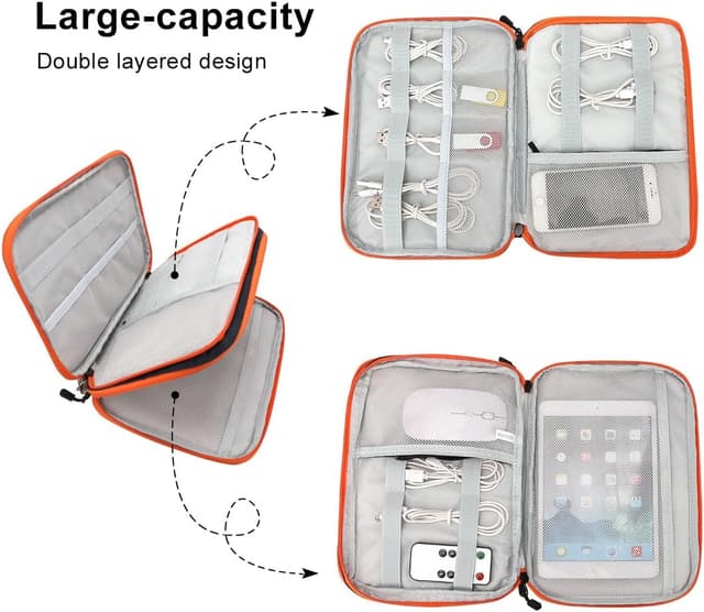 Thumbnail 6 de Gocokia Double Layer Travel Cable Organizer Bag with Hand Strap (Blue)