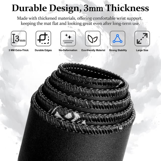 Thumbnail 6 de Zindoo XXXL Gaming Mouse Pad Large 1200x600mm (Non-slip rubber base)